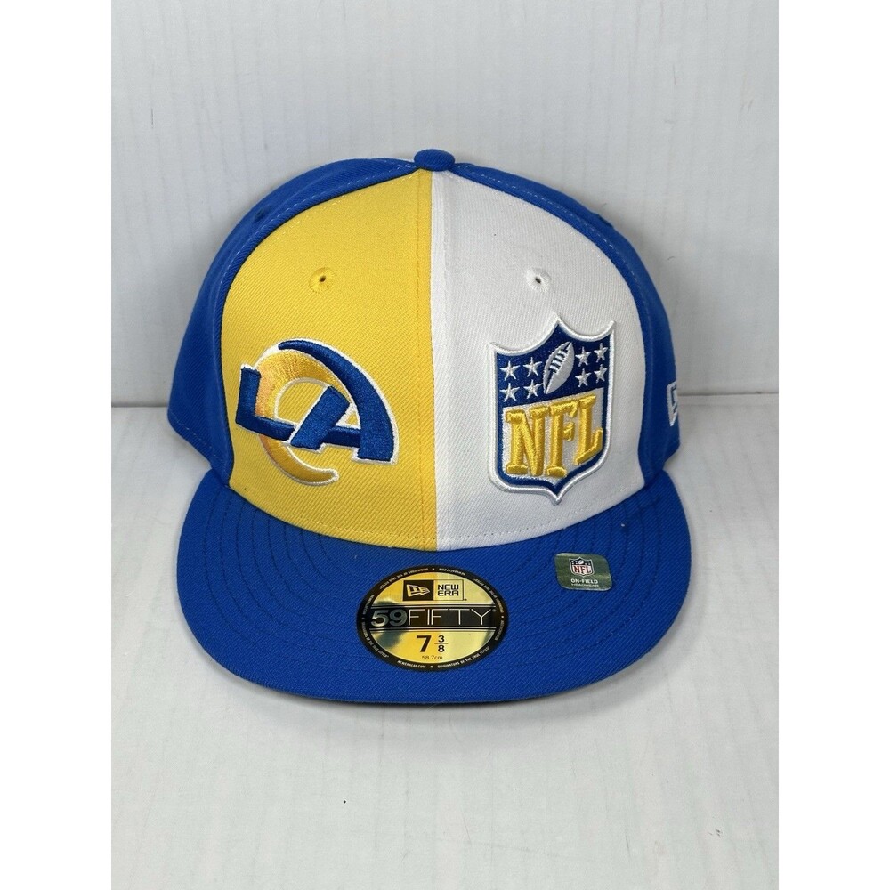 Size 7 3/8 New Era 59FIFTY Los Angeles Rams Retro Historic Sideline Fitted Hat